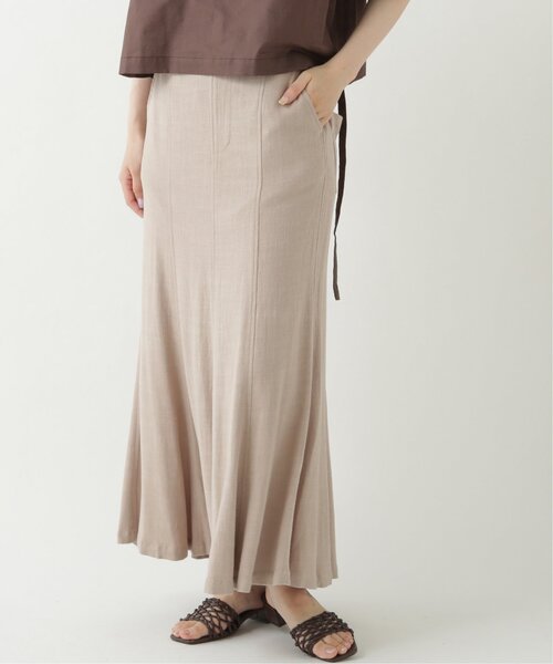 RAY CASSIN（レイカズン）の「レーヨンリネンマーメイドスカート（スカート・レディース・ベージュ/カーキ/キナリ・FREE）」の2枚目の写真