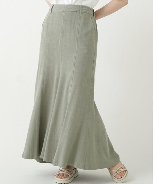 RAY CASSIN（レイカズン）の「レーヨンリネンマーメイドスカート（スカート・レディース・ベージュ/カーキ/キナリ・FREE）」の3枚目の写真