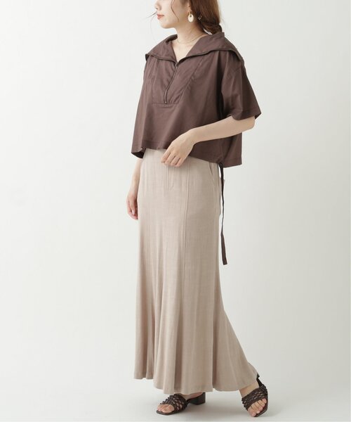 RAY CASSIN（レイカズン）の「レーヨンリネンマーメイドスカート（スカート・レディース・ベージュ/カーキ/キナリ・FREE）」の9枚目の写真