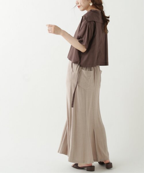 RAY CASSIN（レイカズン）の「レーヨンリネンマーメイドスカート（スカート・レディース・ベージュ/カーキ/キナリ・FREE）」の10枚目の写真