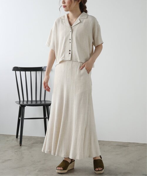 RAY CASSIN（レイカズン）の「レーヨンリネンマーメイドスカート（スカート・レディース・ベージュ/カーキ/キナリ・FREE）」の17枚目の写真