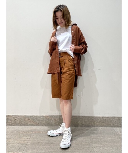 GAP(ギャップ)の「ハイライズ ベルト ショートパンツ(その他パンツ・レディース・その他/ベージュ/ブラック・6/8/000/4/0/2/00)」の11枚目の写真