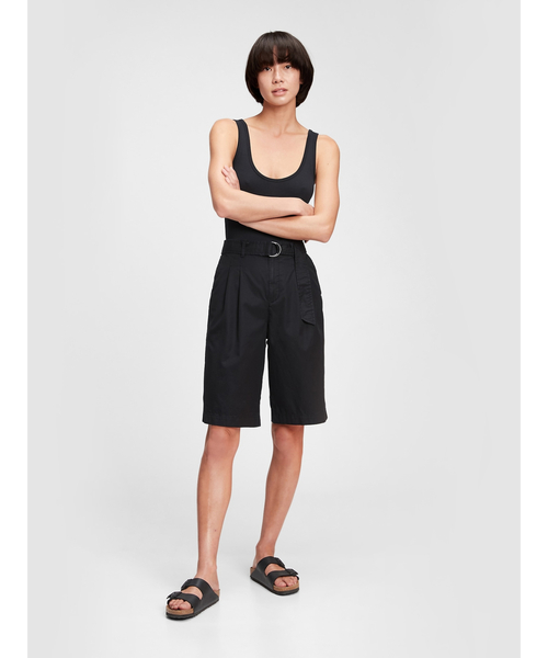GAP(ギャップ)の「ハイライズ ベルト ショートパンツ(その他パンツ・レディース・その他/ベージュ/ブラック・6/8/000/4/0/2/00)」の8枚目の写真