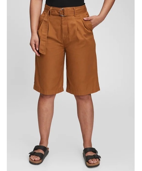 GAP(ギャップ)の「ハイライズ ベルト ショートパンツ(その他パンツ・レディース・その他/ベージュ/ブラック・6/8/000/4/0/2/00)」の19枚目の写真