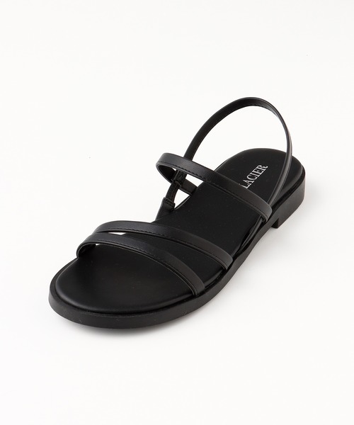 Honeys（ハニーズ）の「ナローストラップサンダル（サンダル・レディース・ゴールド/ブラック/ホワイト・S/M/L）」の7枚目の写真