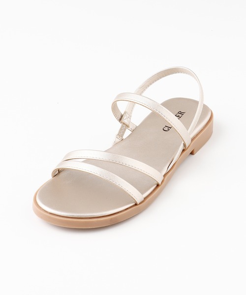 Honeys（ハニーズ）の「ナローストラップサンダル（サンダル・レディース・ゴールド/ブラック/ホワイト・S/M/L）」の8枚目の写真