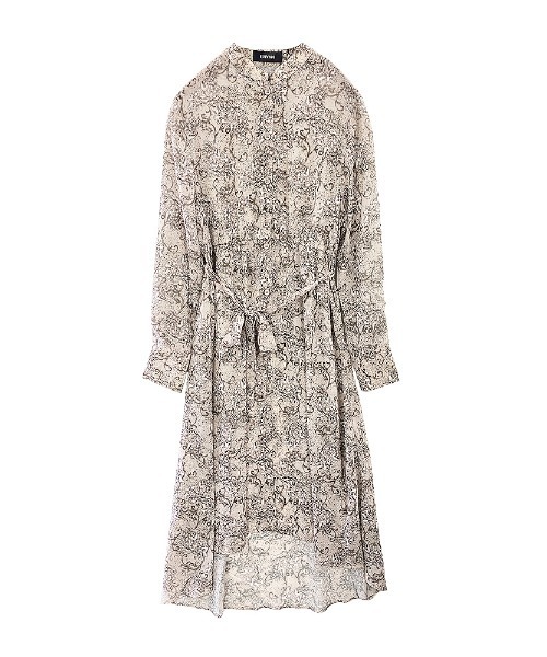 ENVYM(アンビー)の「ラウンドヘムペイズリーガウン(その他アウター・レディース・ブラック/ベージュ・FREE)」の3枚目の写真