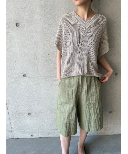 BEARDSLEY(ビアズリー)の「麻混畦チュニック(ニット/セーター・レディース・ベージュ/ブラック・FREE)」の14枚目の写真