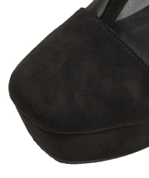 NOFALL（ノーフォール）の「シアー厚底ショートブーツ（ブーツ・レディース・ブラック/アイボリー/ブラック系その他/グレイッシュベージュ・LL/3L/SS/S/M/L）」の11枚目の写真