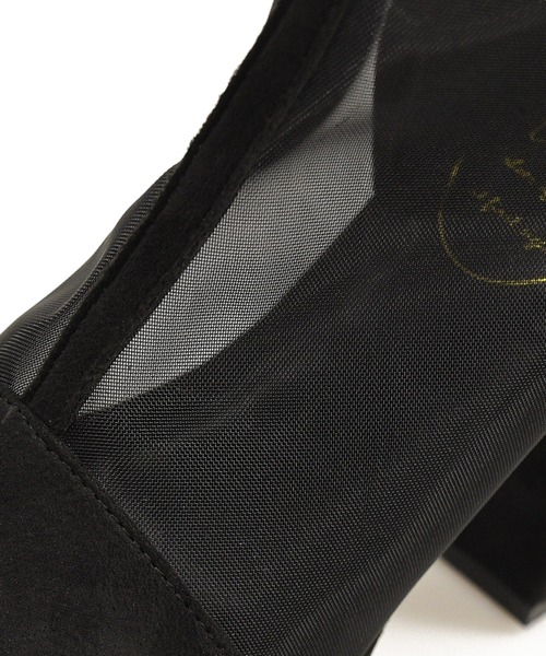 NOFALL（ノーフォール）の「シアー厚底ショートブーツ（ブーツ・レディース・ブラック/アイボリー/ブラック系その他/グレイッシュベージュ・LL/3L/SS/S/M/L）」の13枚目の写真