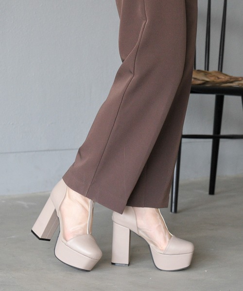 NOFALL（ノーフォール）の「シアー厚底ショートブーツ（ブーツ・レディース・ブラック/アイボリー/ブラック系その他/グレイッシュベージュ・LL/3L/SS/S/M/L）」の20枚目の写真