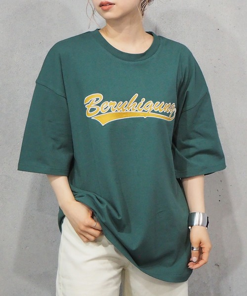 tiptop(ティップトップ)の「2021SS カレッジロゴBIGTシャツ(Tシャツ/カットソー・レディース・オフホワイト/スミクロ/グリーン/ブルー/ネイビー/グリーン系その他/ホワイト系その他・FREE)」の11枚目の写真
