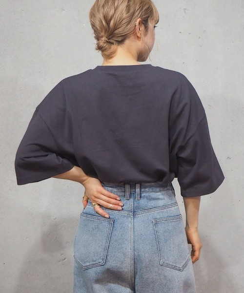 tiptop(ティップトップ)の「2021SS カレッジロゴBIGTシャツ(Tシャツ/カットソー・レディース・オフホワイト/スミクロ/グリーン/ブルー/ネイビー/グリーン系その他/ホワイト系その他・FREE)」の14枚目の写真