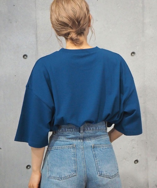 tiptop(ティップトップ)の「2021SS カレッジロゴBIGTシャツ(Tシャツ/カットソー・レディース・オフホワイト/スミクロ/グリーン/ブルー/ネイビー/グリーン系その他/ホワイト系その他・FREE)」の13枚目の写真