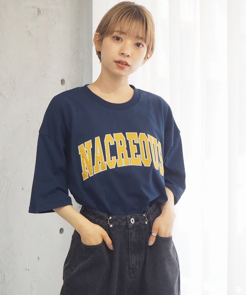 tiptop(ティップトップ)の「2021SS カレッジロゴBIGTシャツ(Tシャツ/カットソー・レディース・オフホワイト/スミクロ/グリーン/ブルー/ネイビー/グリーン系その他/ホワイト系その他・FREE)」の21枚目の写真