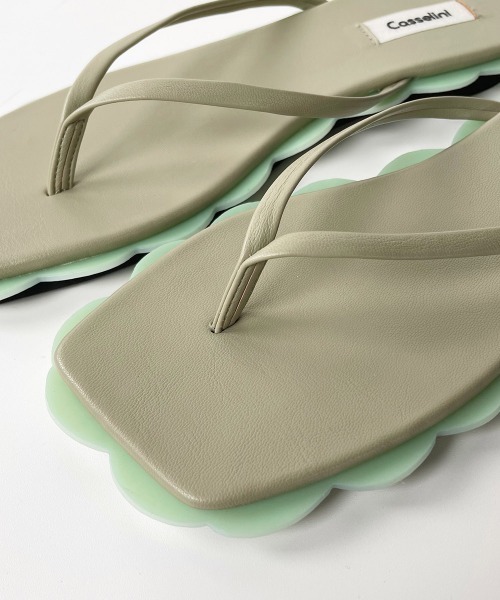LIPSTAR（リップスター）の「【WEB別注】≪Casselini／キャセリーニ≫スカラップビーチサンダル（サンダル・レディース・ブラック/パープル/グリーン・23.5cm/24.5cm）」の8枚目の写真