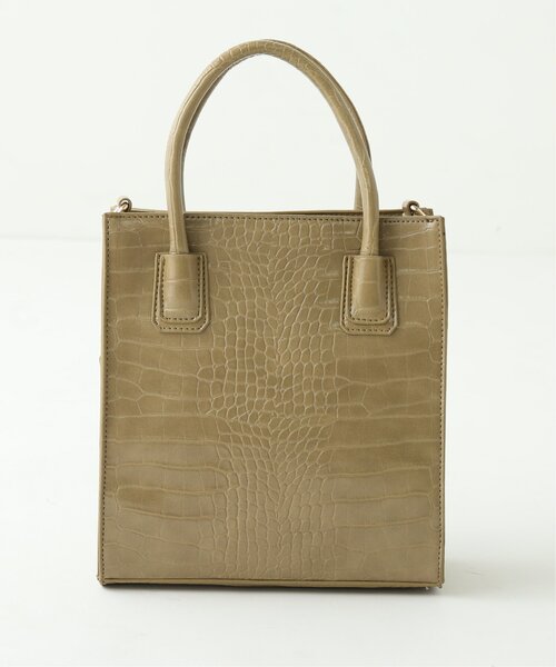 RAY CASSIN（レイカズン）の「パスケース付型押し2WAYバッグ（ショルダーバッグ・レディース・ブラウン/カーキ/グレイッシュベージュ・FREE）」の7枚目の写真