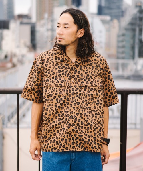 Dickies（ディッキーズ）の「【Dickies】WORK SHIRT / ディッキーズ 半袖 ワークシャツ（シャツ/ブラウス・メンズ・ベージュ/ネイビー/ブラック/レオパード/ピンク/ストライプ/ブラック系その他/ライトグレー/グリーン/マルチ/カモフラージュ/アニマル・L/M/S/XL）」の10枚目の写真