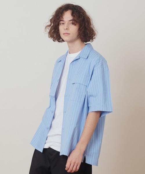 Dickies（ディッキーズ）の「【Dickies】WORK SHIRT / ディッキーズ 半袖 ワークシャツ（シャツ/ブラウス・メンズ・ベージュ/ネイビー/ブラック/レオパード/ピンク/ストライプ/ブラック系その他/ライトグレー/グリーン/マルチ/カモフラージュ/アニマル・L/M/S/XL）」の12枚目の写真