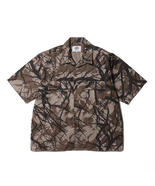 Dickies（ディッキーズ）の「【Dickies】WORK SHIRT / ディッキーズ 半袖 ワークシャツ（シャツ/ブラウス・メンズ・ベージュ/ネイビー/ブラック/レオパード/ピンク/ストライプ/ブラック系その他/ライトグレー/グリーン/マルチ/カモフラージュ/アニマル・L/M/S/XL）」の9枚目の写真