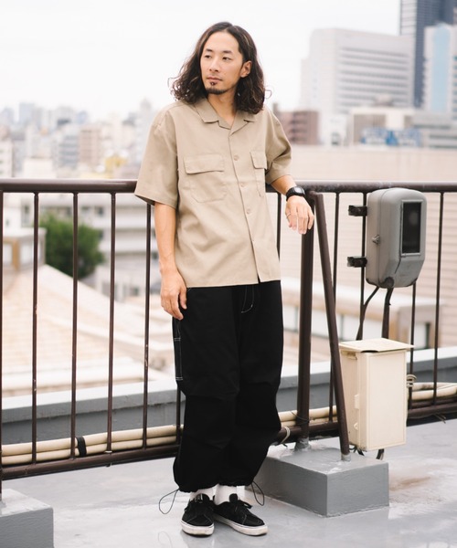 Dickies（ディッキーズ）の「【Dickies】WORK SHIRT / ディッキーズ 半袖 ワークシャツ（シャツ/ブラウス・メンズ・ベージュ/ネイビー/ブラック/レオパード/ピンク/ストライプ/ブラック系その他/ライトグレー/グリーン/マルチ/カモフラージュ/アニマル・L/M/S/XL）」の17枚目の写真