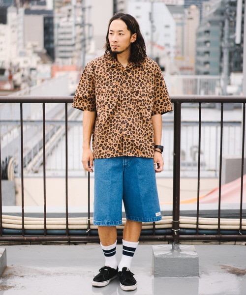 Dickies（ディッキーズ）の「【Dickies】WORK SHIRT / ディッキーズ 半袖 ワークシャツ（シャツ/ブラウス・メンズ・ベージュ/ネイビー/ブラック/レオパード/ピンク/ストライプ/ブラック系その他/ライトグレー/グリーン/マルチ/カモフラージュ/アニマル・L/M/S/XL）」の15枚目の写真