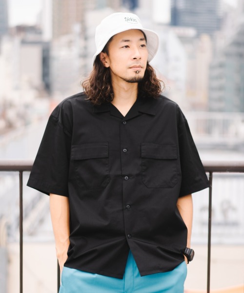 Dickies（ディッキーズ）の「【Dickies】WORK SHIRT / ディッキーズ 半袖 ワークシャツ（シャツ/ブラウス・メンズ・ベージュ/ネイビー/ブラック/レオパード/ピンク/ストライプ/ブラック系その他/ライトグレー/グリーン/マルチ/カモフラージュ/アニマル・L/M/S/XL）」の13枚目の写真