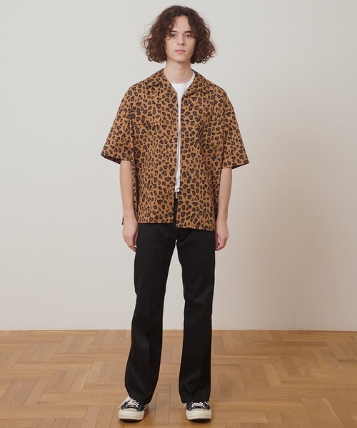 Dickies（ディッキーズ）の「【Dickies】WORK SHIRT / ディッキーズ 半袖 ワークシャツ（シャツ/ブラウス・メンズ・ベージュ/ネイビー/ブラック/レオパード/ピンク/ストライプ/ブラック系その他/ライトグレー/グリーン/マルチ/カモフラージュ/アニマル・L/M/S/XL）」の14枚目の写真