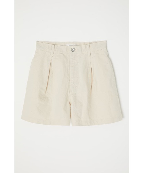 MOUSSY（マウジー）の「DENIM FLARE ショートパンツ（デニムパンツ・レディース・ライトブルー/ブルー/オフホワイト・1/0/2）」の6枚目の写真