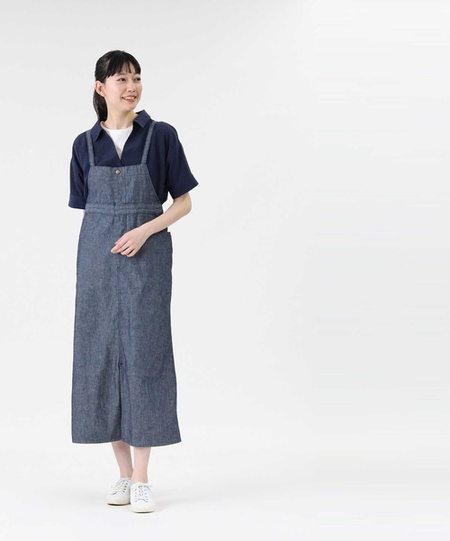 Lee（リー）の「【Lee】イージージャンパースカート（サロペット/オーバーオール・レディース・ノンウォッシュ・M/L）」の5枚目の写真