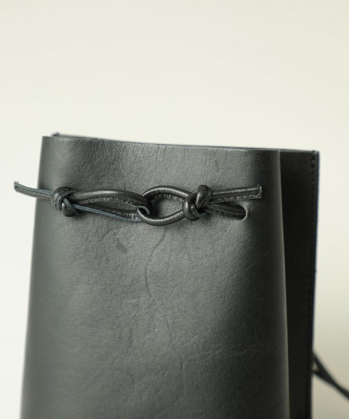 MARROW（マロウ）の「【MARROW(マロー)】ストリングポーチMA-AC0103（ショルダーバッグ・レディース・ライトグレー/ブラック/レッド/ピンク・FREE）」の7枚目の写真