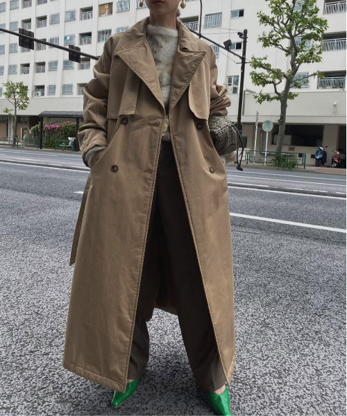 Ameri(アメリ)の「THINDOWN TRENCH COAT(ダウンジャケット/コート・レディース・ブラック/ベージュ/ブルー・SMALL/MEDIUM)」の16枚目の写真