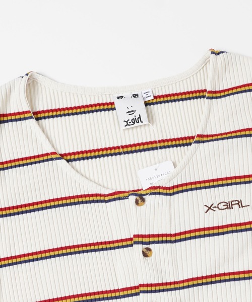 X-girl（エックスガール）の「MULTI STRIPE DRESS（ワンピース・レディース・ブラック/ホワイト/ライトグリーン・S/M）」の15枚目の写真