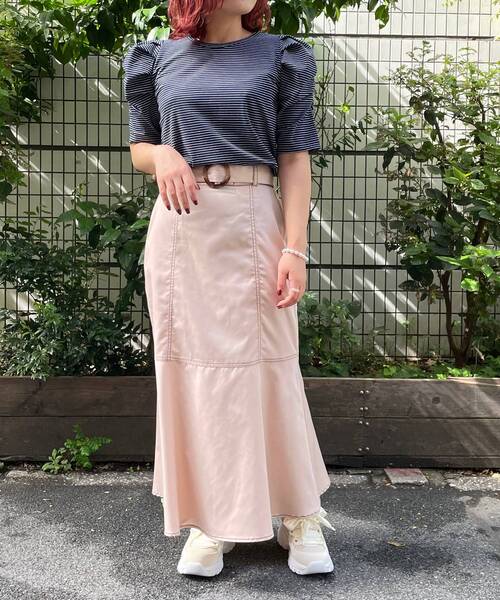 MAJESTIC LEGON（マジェスティックレゴン）の「コンシャススリーブカットトップス（Tシャツ/カットソー・レディース・ブラウン/オフホワイト/ブルー系その他2/ブルー系その他4/ピンク系その他2・SMALL/MEDIUM）」の14枚目の写真