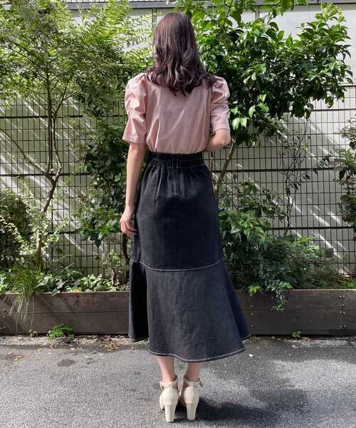 MAJESTIC LEGON（マジェスティックレゴン）の「コンシャススリーブカットトップス（Tシャツ/カットソー・レディース・ブラウン/オフホワイト/ブルー系その他2/ブルー系その他4/ピンク系その他2・SMALL/MEDIUM）」の9枚目の写真