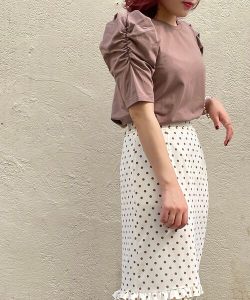 MAJESTIC LEGON（マジェスティックレゴン）の「コンシャススリーブカットトップス（Tシャツ/カットソー・レディース・ブラウン/オフホワイト/ブルー系その他2/ブルー系その他4/ピンク系その他2・SMALL/MEDIUM）」の22枚目の写真