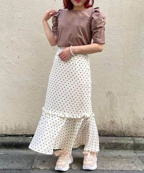 MAJESTIC LEGON（マジェスティックレゴン）の「コンシャススリーブカットトップス（Tシャツ/カットソー・レディース・ブラウン/オフホワイト/ブルー系その他2/ブルー系その他4/ピンク系その他2・SMALL/MEDIUM）」の16枚目の写真