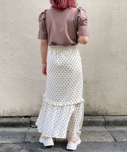 MAJESTIC LEGON（マジェスティックレゴン）の「コンシャススリーブカットトップス（Tシャツ/カットソー・レディース・ブラウン/オフホワイト/ブルー系その他2/ブルー系その他4/ピンク系その他2・SMALL/MEDIUM）」の10枚目の写真