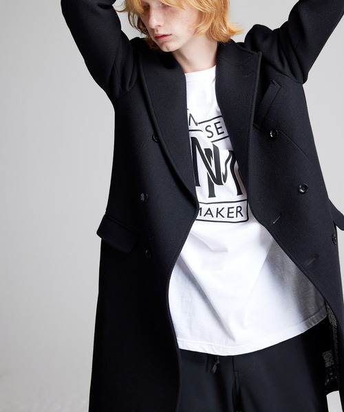 NOISE MAKER（ノイズメーカー）の「バンダナ柄裏地ダブルブレストチェスターコート【ブラック】（チェスターコート・メンズ・ブラック・MEDIUM/LARGE/X-LARGE）」の2枚目の写真