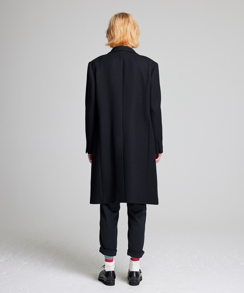 NOISE MAKER（ノイズメーカー）の「バンダナ柄裏地ダブルブレストチェスターコート【ブラック】（チェスターコート・メンズ・ブラック・MEDIUM/LARGE/X-LARGE）」の7枚目の写真