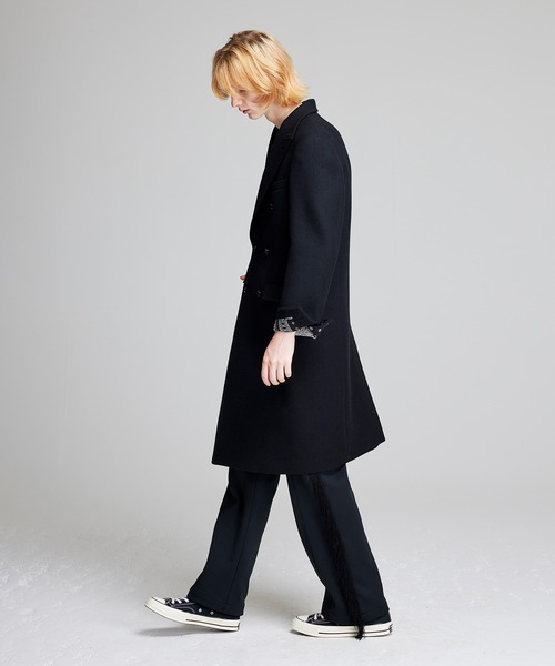 NOISE MAKER（ノイズメーカー）の「バンダナ柄裏地ダブルブレストチェスターコート【ブラック】（チェスターコート・メンズ・ブラック・MEDIUM/LARGE/X-LARGE）」の10枚目の写真