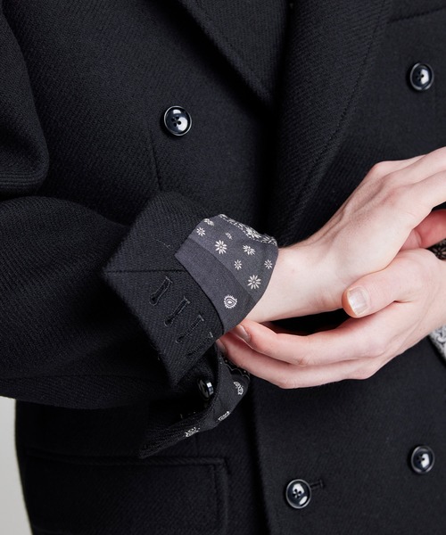 NOISE MAKER（ノイズメーカー）の「バンダナ柄裏地ダブルブレストチェスターコート【ブラック】（チェスターコート・メンズ・ブラック・MEDIUM/LARGE/X-LARGE）」の20枚目の写真