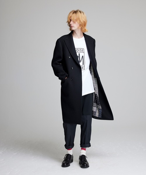 NOISE MAKER（ノイズメーカー）の「バンダナ柄裏地ダブルブレストチェスターコート【ブラック】（チェスターコート・メンズ・ブラック・MEDIUM/LARGE/X-LARGE）」の21枚目の写真