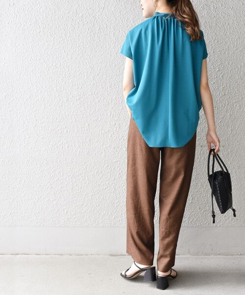 SHIPS(シップス)の「ボウタイプルオーバー◇(Tシャツ/カットソー・レディース・ネイビー/グリーン/ベージュ・ONE SIZE)」の13枚目の写真