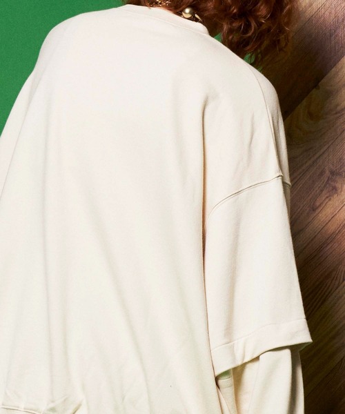 MAISON SPECIAL（メゾンスペシャル）の「セレナヘリオスオーバースウェット【MAISON SPECIAL/メゾンスペシャル】（スウェット・レディース・オフホワイト/ブラック/グリーン/ブルー/ピンク・FREE）」の15枚目の写真