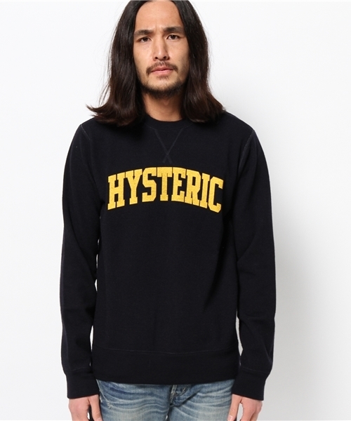 HYSTERIC GLAMOUR(ヒステリックグラマー)の「COLLEGE FRONT pt スウェット(スウェット・メンズ・レッド/グリーン/ネイビー・SMALL/LARGE/MEDIUM)」の4枚目の写真