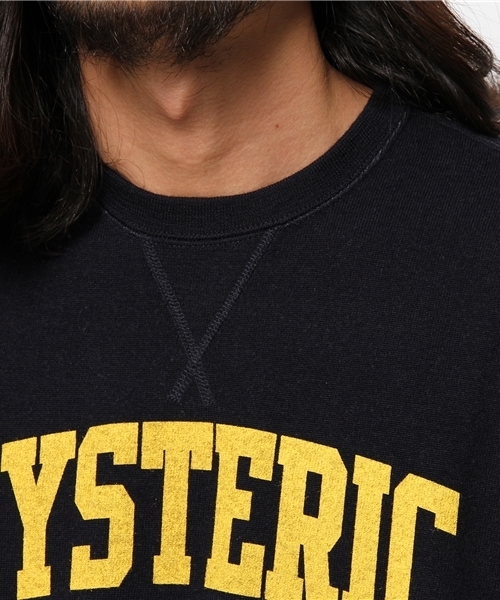 HYSTERIC GLAMOUR(ヒステリックグラマー)の「COLLEGE FRONT pt スウェット(スウェット・メンズ・レッド/グリーン/ネイビー・SMALL/LARGE/MEDIUM)」の7枚目の写真