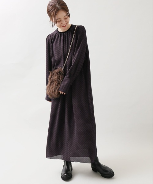 IENA(イエナ)の「ドットクルーネックワンピース◆(ワンピース・レディース・ブラック/ネイビー・38/36)」の11枚目の写真