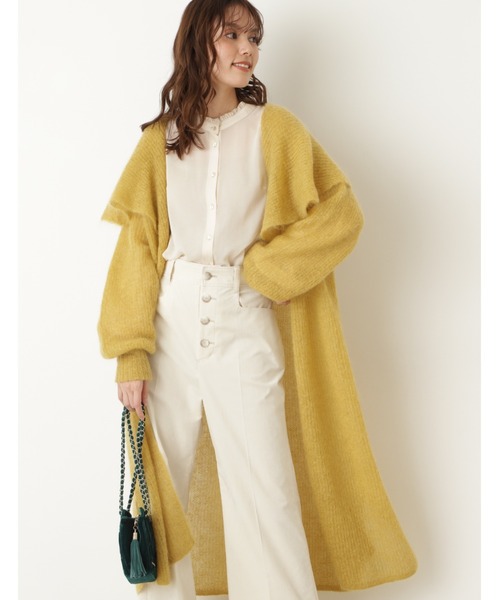 JILL STUART（ジルスチュアート）の「◆ジンジャーニットカーディガン（カーディガン/ボレロ・レディース・ベージュ/イエロー・FREE）」の2枚目の写真