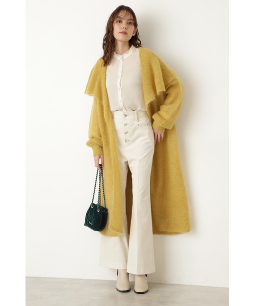 JILL STUART（ジルスチュアート）の「◆ジンジャーニットカーディガン（カーディガン/ボレロ・レディース・ベージュ/イエロー・FREE）」の5枚目の写真